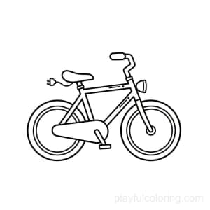 A bicycle with a tiny plug icon, hinting e-bike, circular wheels, friendly shape, safe and neutral.