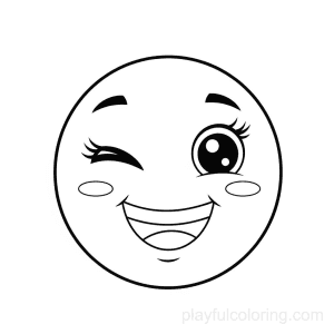 A winking face with one eye closed and a cheerful smile, centered.